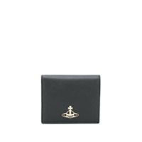 Vivienne Westwood Carteira pequena com placa logo - Preto