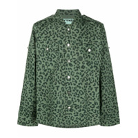 Vyner Articles Camisa mangas longas com estampa de leopardo - Verde