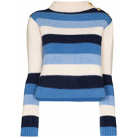 Wales Bonner stripe-pattern knit jumper - Azul