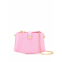 Wandler Bolsa transversal com efeito pele de lagarto - Rosa