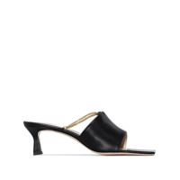 Wandler Sandália Isla com acabamento de corrente e salto 55mm - Preto