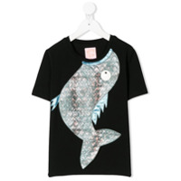 WAUW CAPOW by BANGBANG Camisa com bordado Big Fish - Preto