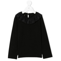 WAUW CAPOW by BANGBANG Camiseta Amina com acabamento de babados - Preto