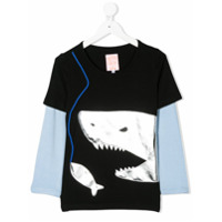 WAUW CAPOW by BANGBANG Camiseta Fresh Shark - Preto