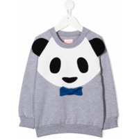 WAUW CAPOW by BANGBANG Moletom Panda Power com acabamento canelado - Cinza