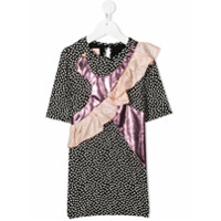 WAUW CAPOW by BANGBANG Vestido reto Picasso com acabamento de babados - Preto