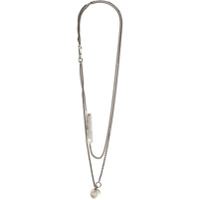 Werkstatt:München Colar de prata com corrente dupla - Metálico