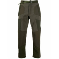 White Mountaineering Calça slim com recortes - Verde