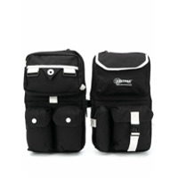 White Mountaineering Mochila bicolor com bolsos - Preto