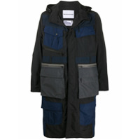 White Mountaineering Parka com bolso - Preto