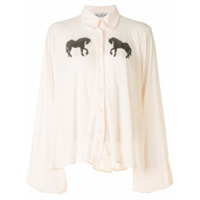 Wildfox Blusa com estampa de cavalo - Branco