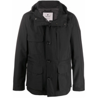 Woolrich Jaqueta com capuz e logo bordado - Preto