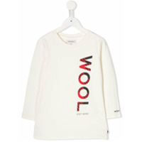 Woolrich Kids Blusa de jersey com estampa de logo - Branco