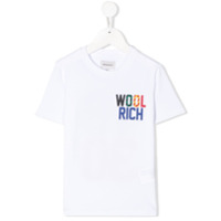 Woolrich Kids Camiseta com estampa de logo - Branco