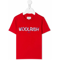 Woolrich Kids Camiseta com estampa de logo - Vermelho