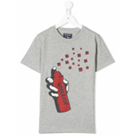 Woolrich Kids Camiseta com estampa de spray - Cinza