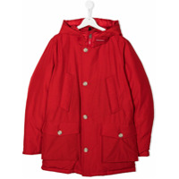 Woolrich Kids Casaco matelassê com botões - Vermelho
