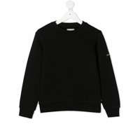 Woolrich Kids Moletom com patch de logo - Preto