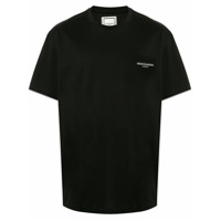 Wooyoungmi Camiseta decote careca com estampa de logo - Preto