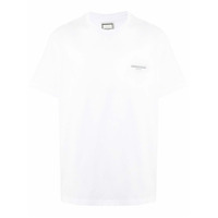 Wooyoungmi Camiseta decote careca com estampa gráfica - Branco