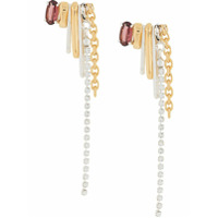 Wouters & Hendrix Par de brincos com aplicação de corrente - Dourado