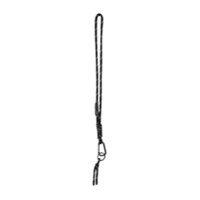 Y-3 adjustable cotton tag key chain - Preto