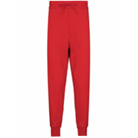 Y-3 Calça esportiva com ajuste no cós por cordão - Vermelho