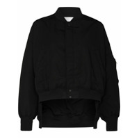 Y-3 Jaqueta bomber com estampa de logo - Preto