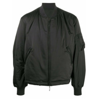 Y-3 Jaqueta bomber matelassê com logo - Preto