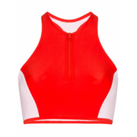 Y-3 Jaqueta esportiva com estampa de logo - Vermelho