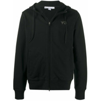 Y-3 Moletom de algodão com estampa gráfica CH1 e capuz - Preto