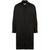 Yohji Yamamoto Camisa longa com zíper - Preto