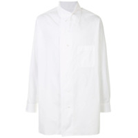 Yohji Yamamoto Camisa oversized com mangas longas - Branco