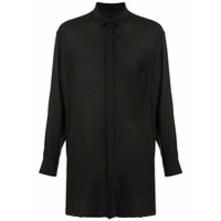 Yohji Yamamoto Camisa oversized com mangas longas - Preto