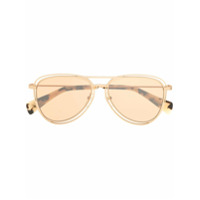 Yohji Yamamoto Óculos de sol aviador - Dourado