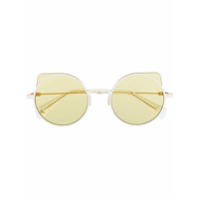Yohji Yamamoto Óculos de sol com lentes coloridas - Branco