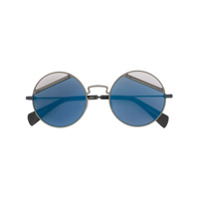 Yohji Yamamoto Óculos de sol com recortes - Azul