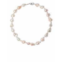 Yoko London 18kt white gold Barqoue Freshwater pearl necklace - Prateado