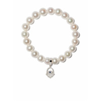 Yoko London 18kt white gold Novus Freshwater Pearl, Diamond and Sapphire Bracelet in 18ct White Gold - Prateado