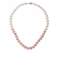 Yoko London 18kt white gold Ombré Freshwater pearl necklace - Prateado