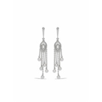 Yoko London Par de brincos de ouro branco 18k com diamante e pérola Sleek Akoya - Prateado