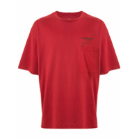 Yoshiokubo Camiseta oversized com estampa de águia - Vermelho