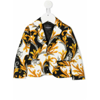 Young Versace Blazer com estampa barroca - Preto