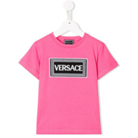 Young Versace Blusa com logo estampado - Rosa