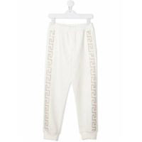 Young Versace Calça esportiva com tachas na lateral - Branco