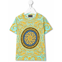 Young Versace Camiseta com estampa barroca - Azul
