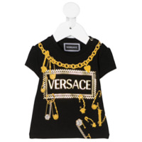 Young Versace Camiseta com estampa Bling - Preto