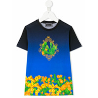 Young Versace Camiseta com estampa de cactos - Azul