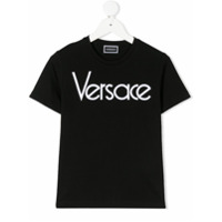 Young Versace Camiseta com estampa de logo - Preto