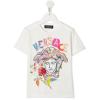 Young Versace Camiseta com estampa gráfica - Branco